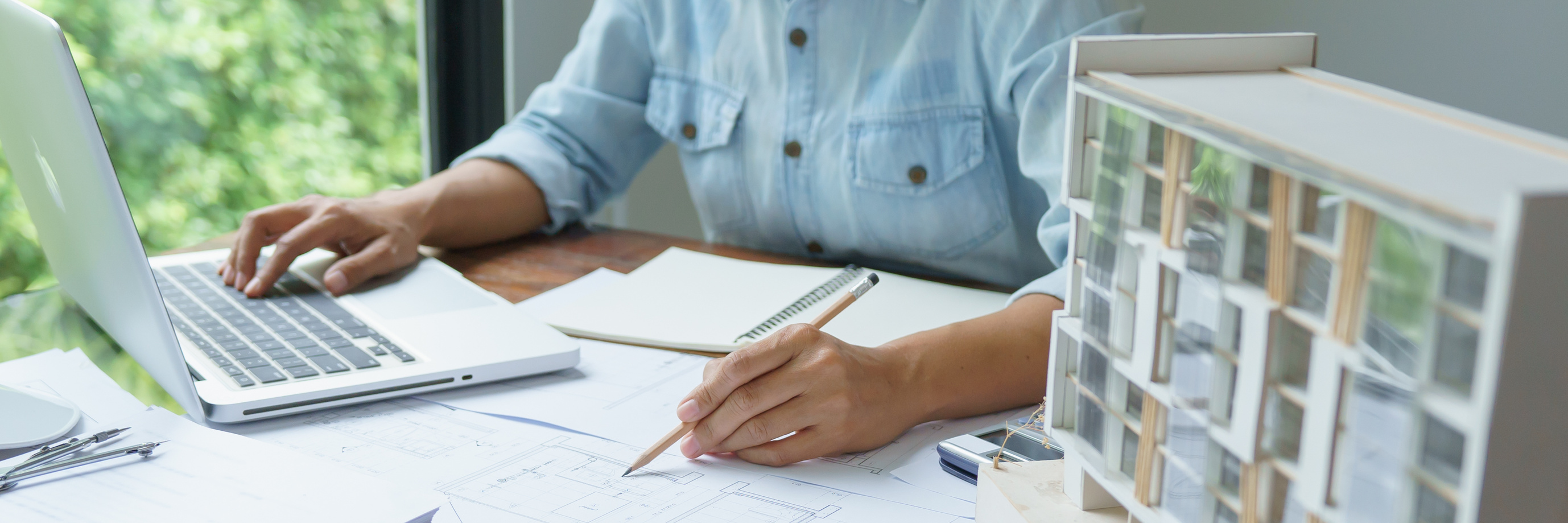 Architecture drawing on architectural Creative project business